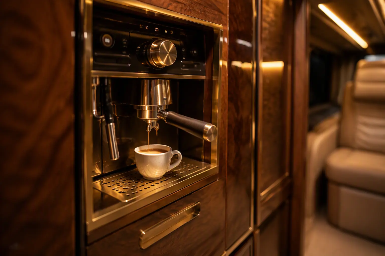 8th Café — specialty coffee lounge for Barugzai Motors clients in Dubai